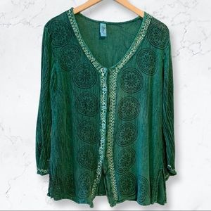 India Boutique Embroidered Long Sleeve Top